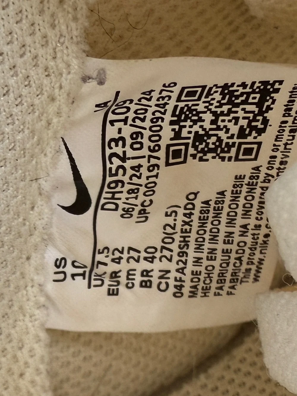 Nike Women's Retro Runner Sneakers in White, Black, and Gum